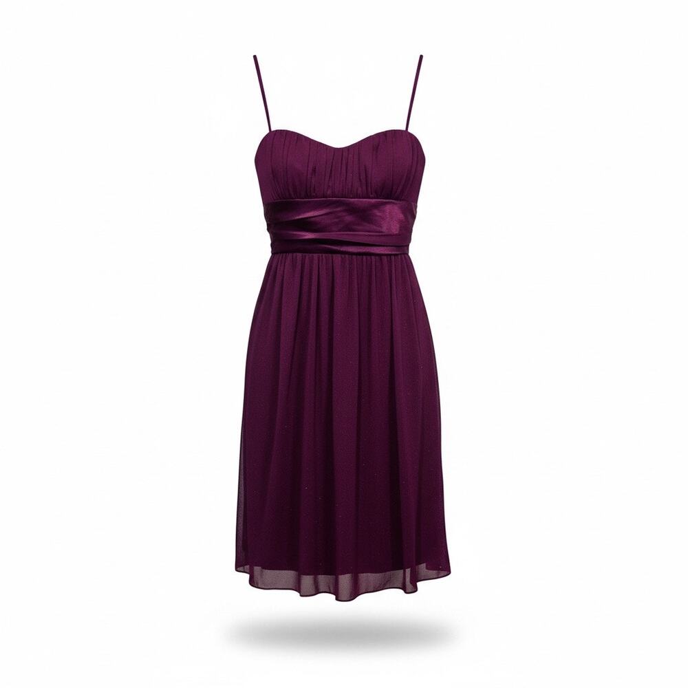 Speechless Women's Burgundy Sparkle Bow Back Dress  Size S